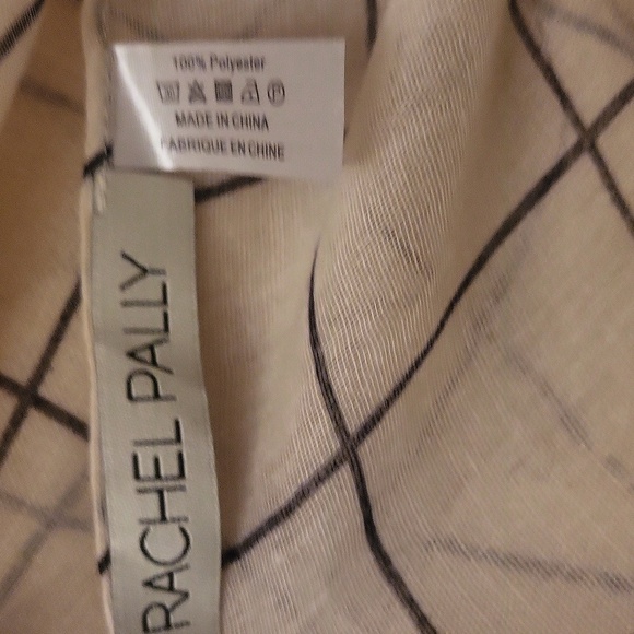 Rachel Pally Windowpane Cream Minimalist Scarf - Picture 4 of 4